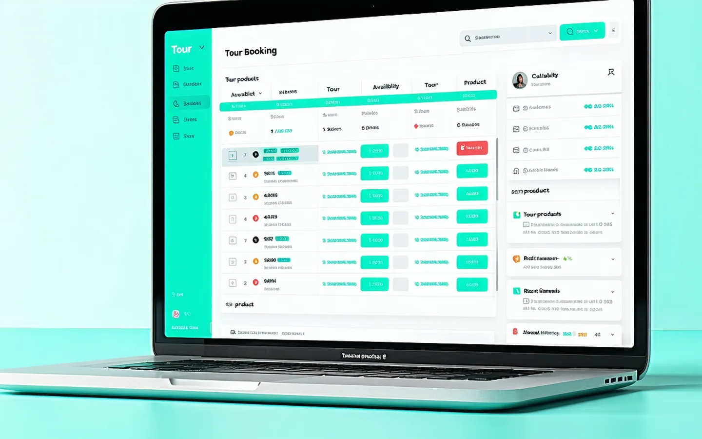 Tours Hub operator dashboard showing tour listings and availability calendar
